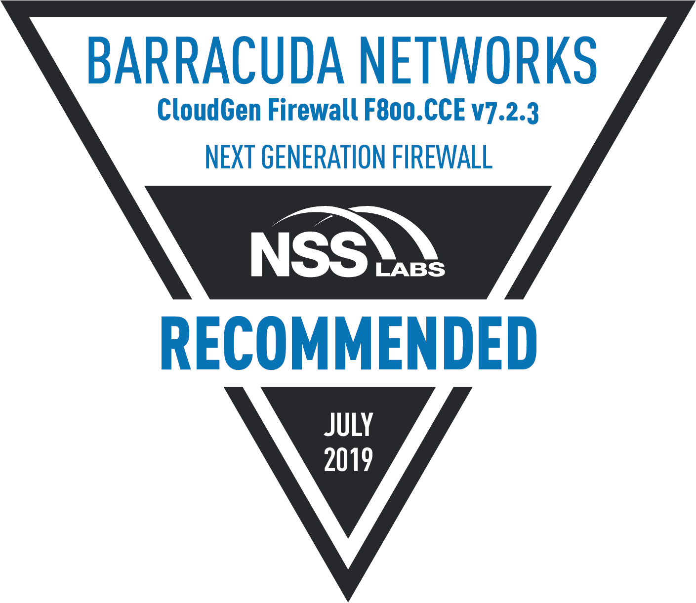 NSS Labs Recommended Next Generation Firewall 2019